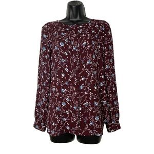 Ann Taylor Loft Women’s Size XS Long Sleeve Floral Button Down Blouse